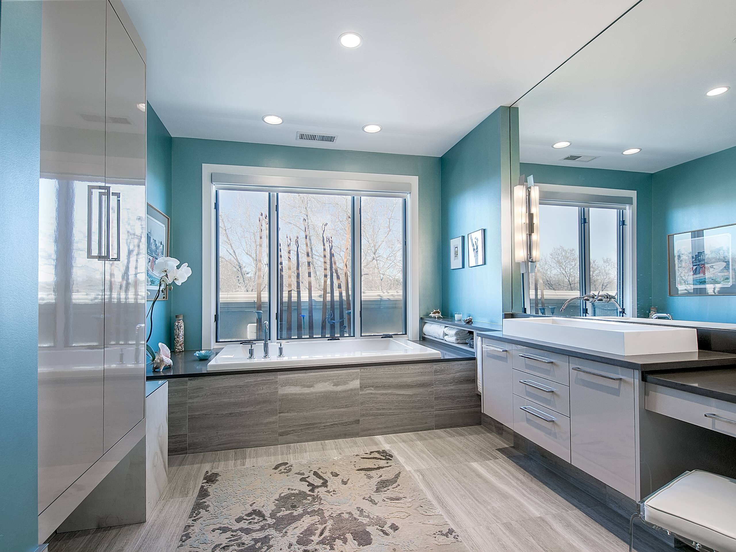 Turquoise And Gray Bathroom Ideas, Grey And Turquoise Bathroom Set