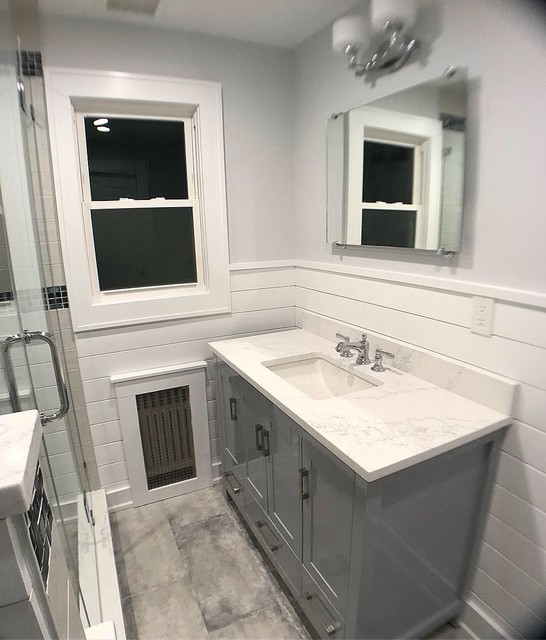 Knee Wall Bathroom Modern Bathroom New York by UNO GROUP HOME