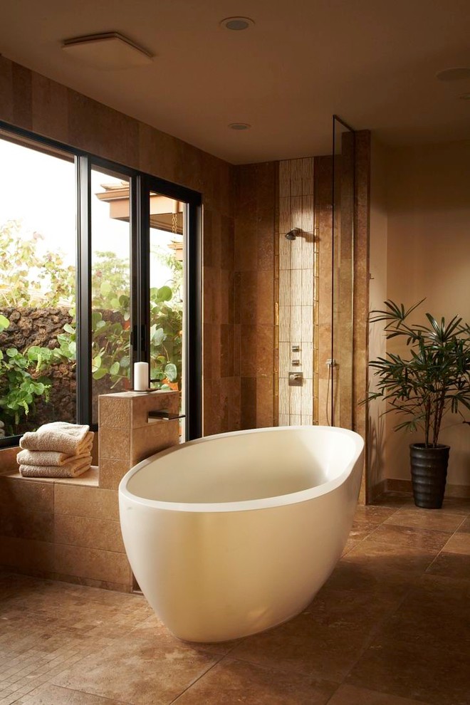 Inspiration for a contemporary bathroom remodel in Hawaii