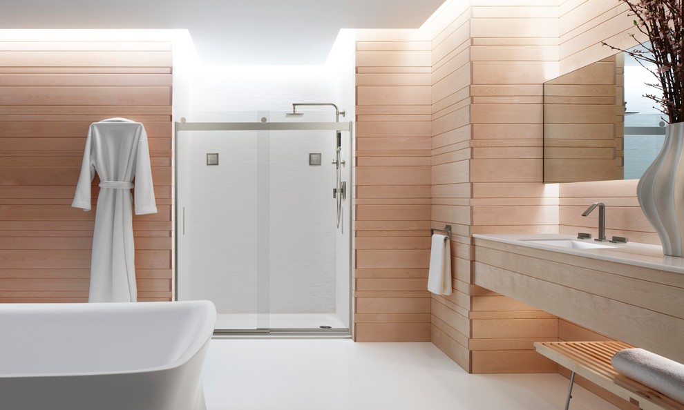 Design ideas for a contemporary bathroom in Denver.