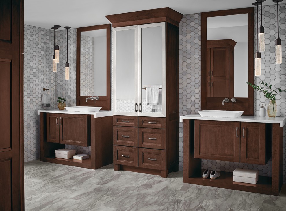 KraftMaid Kaffé Suede Vanity Transitional Bathroom Detroit by