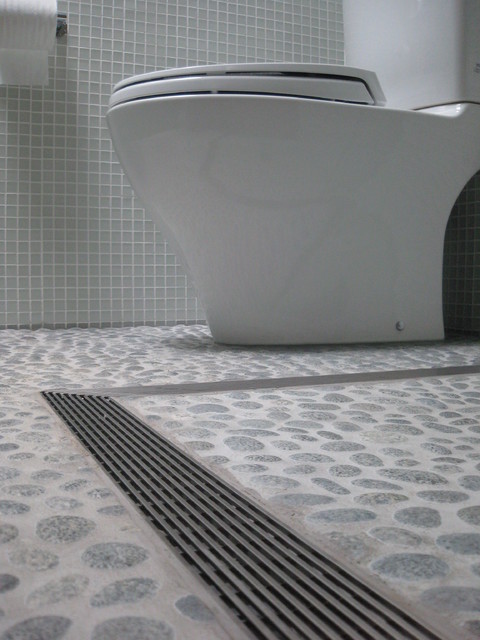 L-Shaped Infinity Drain - Barrier Free - Contemporary - Bathroom - New ...