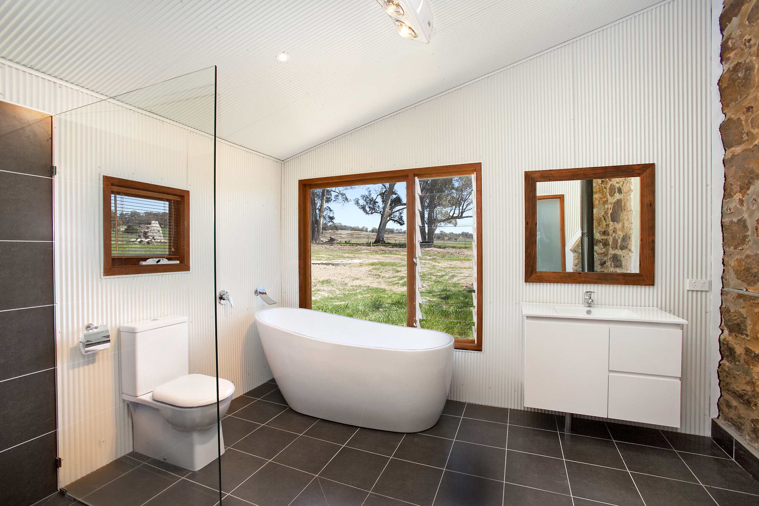 Galvanized Corrugated Metal Bathroom Ideas Houzz