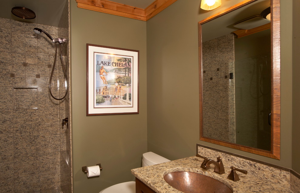 This is an example of a rustic bathroom in Seattle.
