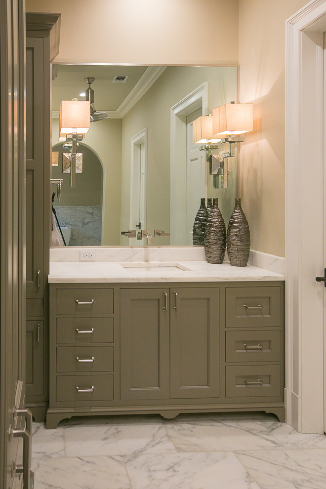 Inspiration for a transitional bathroom remodel in New Orleans