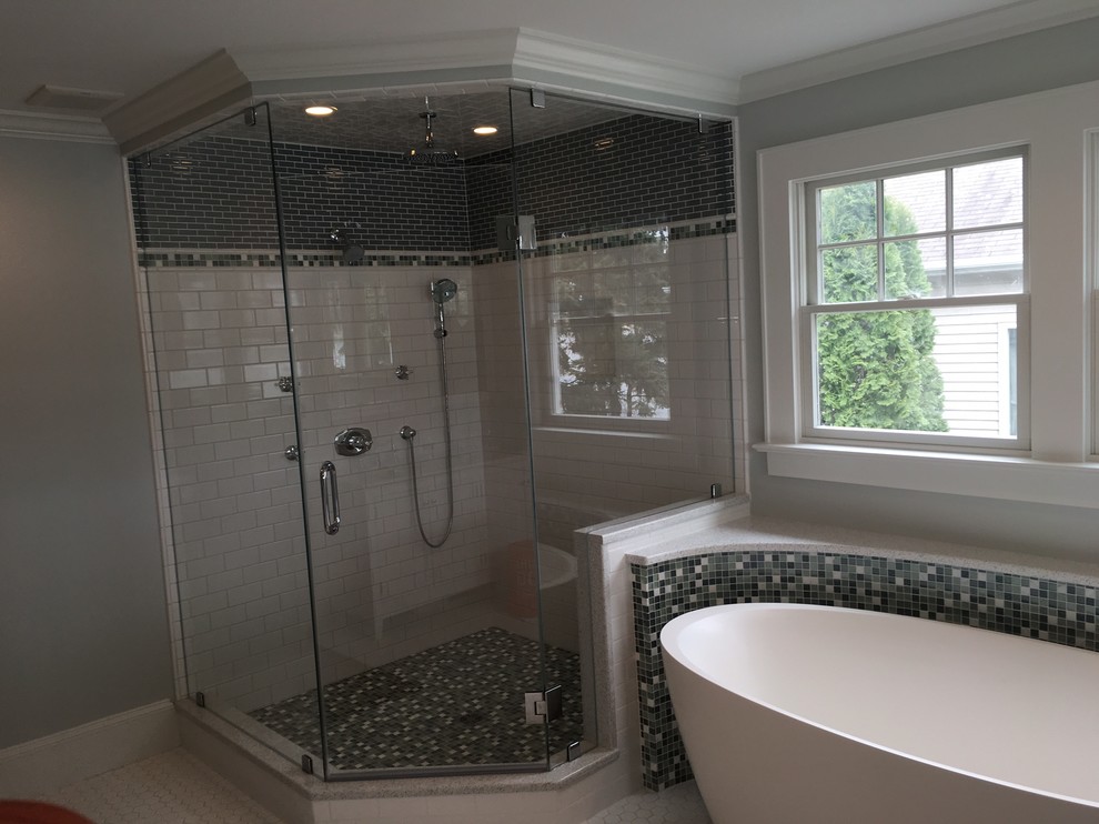 Lake House Master Bath Transitional Bathroom New York Houzz