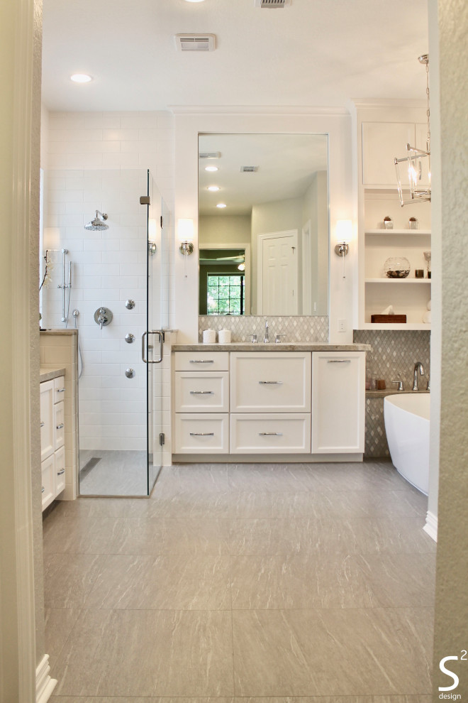Lake House Master Bathroom Transitional Bathroom Houston by S