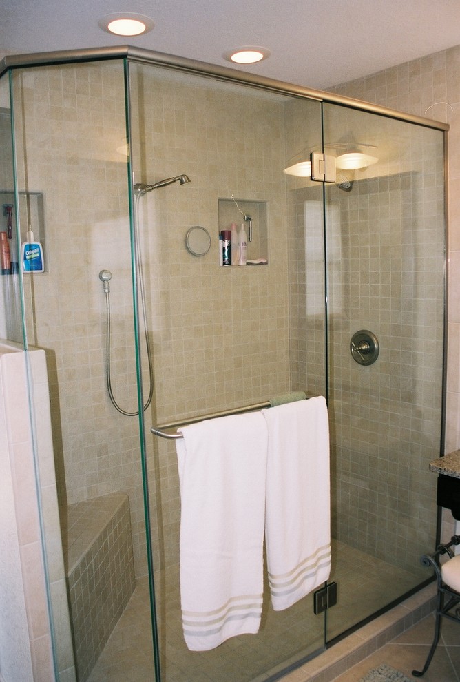 Large WalkIn Shower Contemporary Bathroom Milwaukee by Carmel