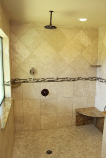 Large Walk-In Shower - Traditional - Bathroom - Dallas - by DFW Shower ...