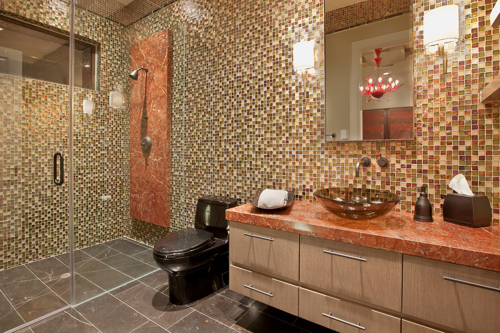 ラスベガスにあるコンテンポラリースタイルのおしゃれな浴室の写真