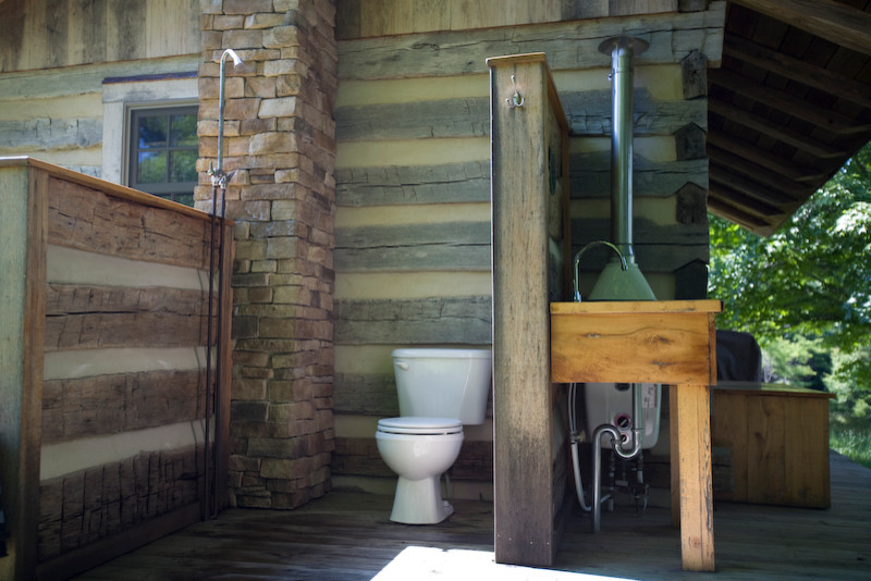 This is an example of an eclectic bathroom in Other.