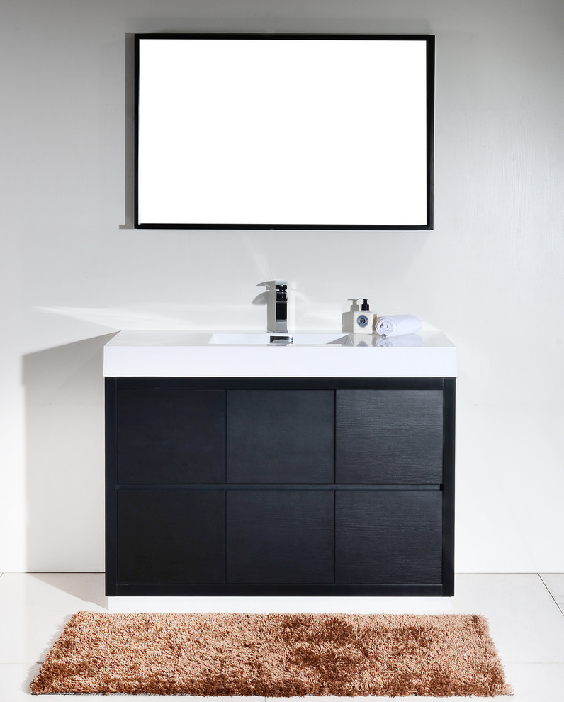 Réalisation d'une salle de bain minimaliste.