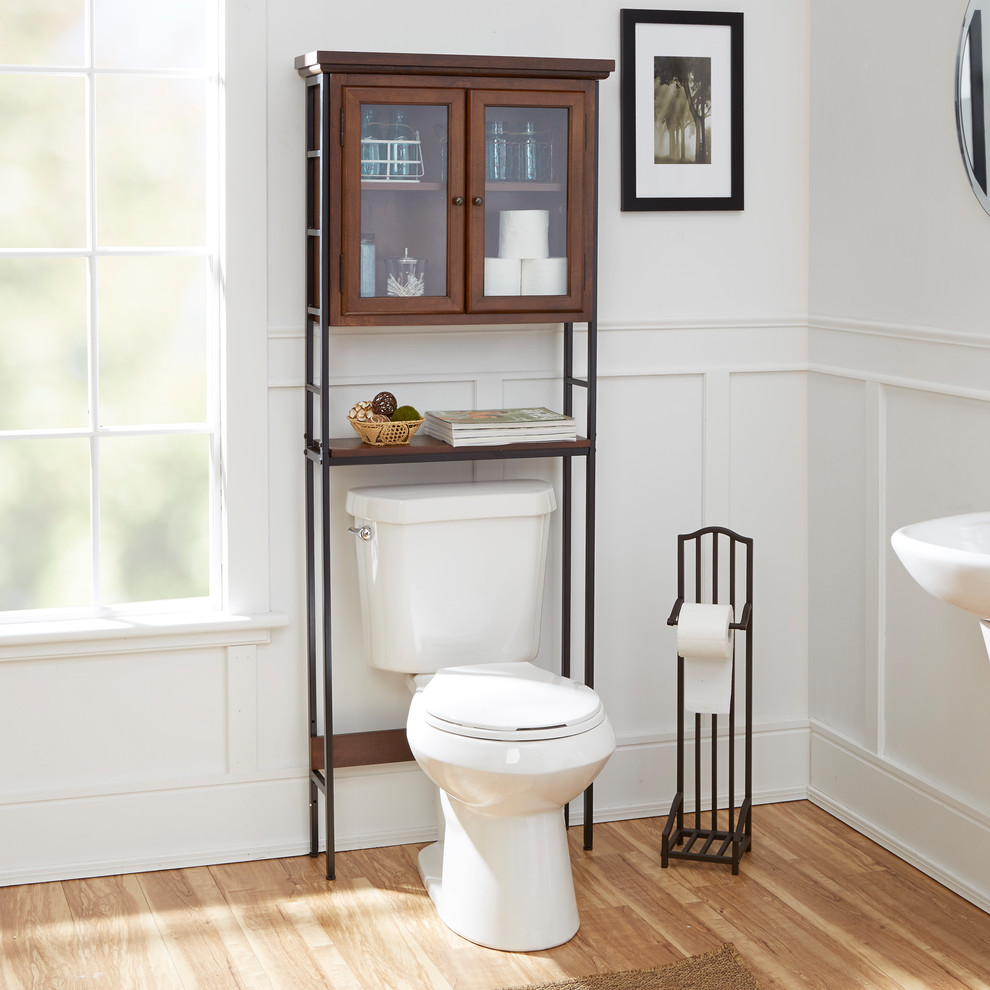 Leighton Bathroom Collection 3Tier Space Saver With Glass Doors