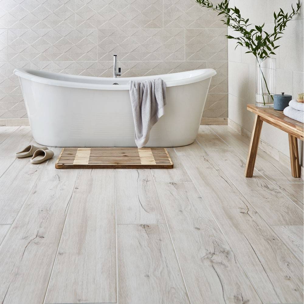 Light Oak Wood Effect Tiles - Bathroom - Other - by Walls and Floors | Houzz