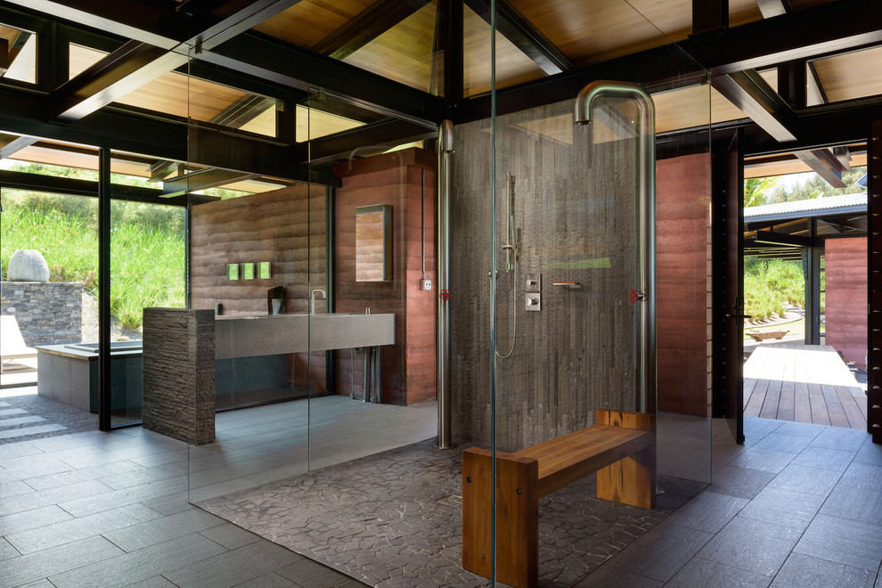 This is an example of a contemporary bathroom in Hawaii.