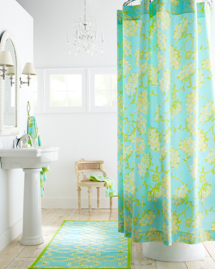 Lilly Pulitzer Bathroom Traditional, Lilly Pulitzer Inspired Shower Curtain