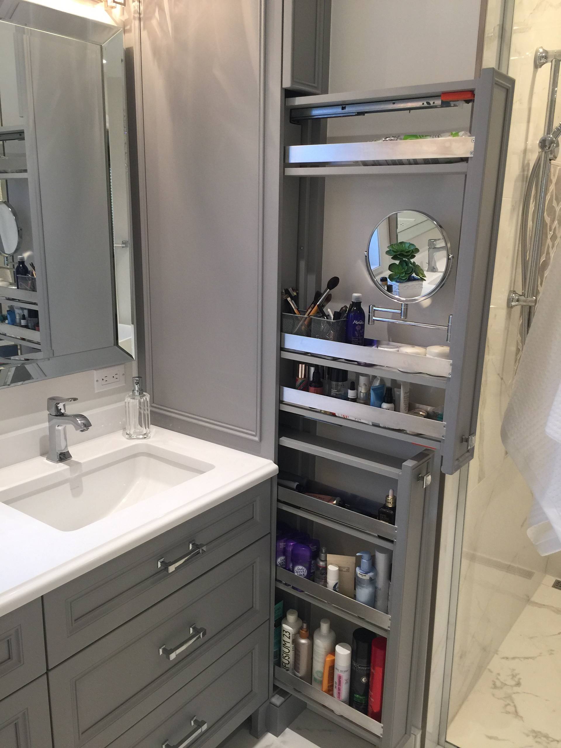 Pull Out Cabinet Bathroom Ideas Houzz