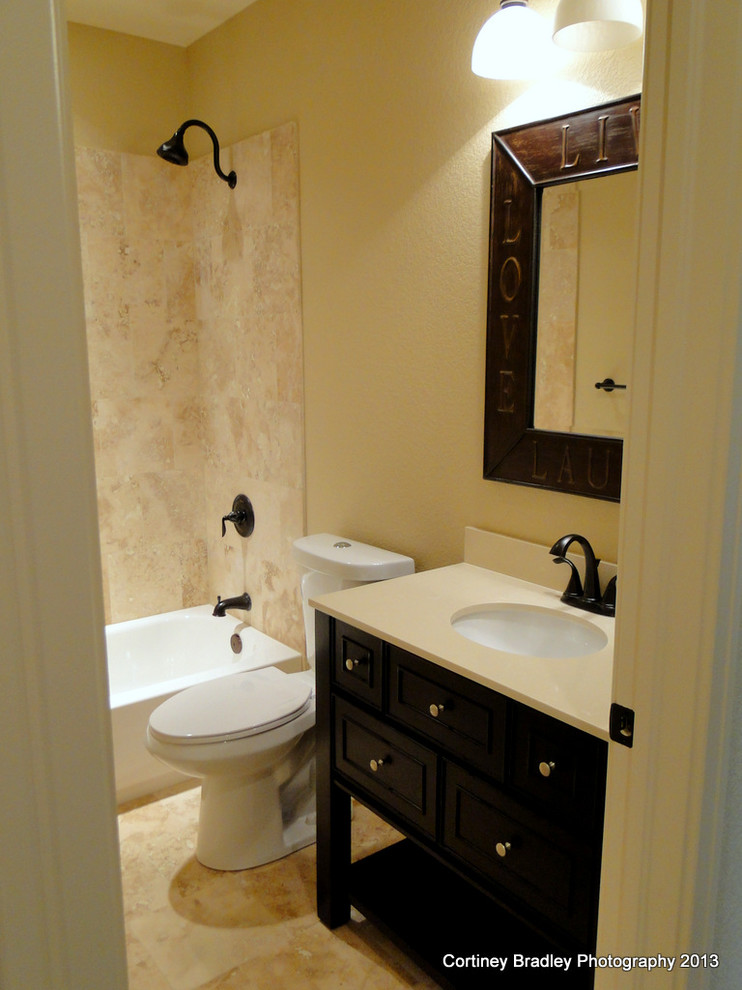 Example of an arts and crafts bathroom design in Denver