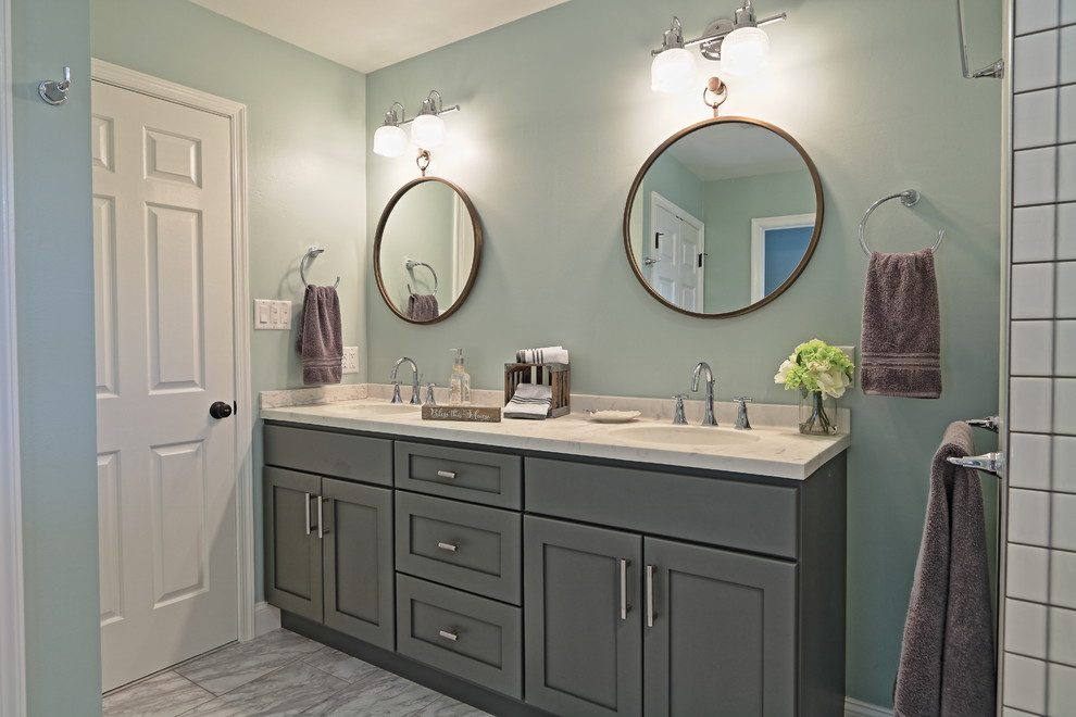 Transitional master bathroom photo in Other
