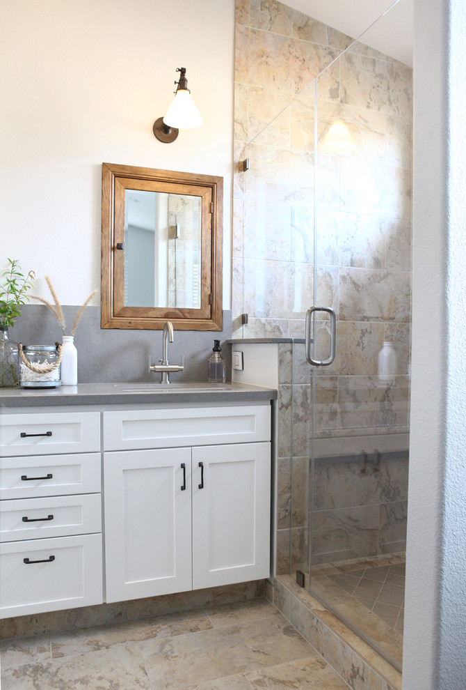 Livermore Modern Industrial Master Bath Transitional Bathroom San