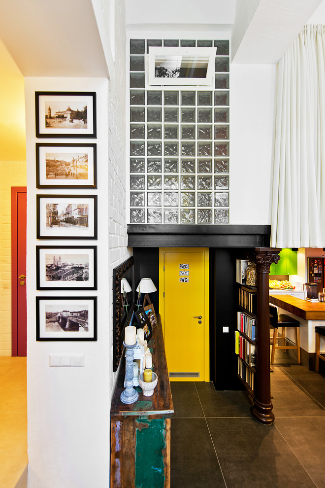 Example of an eclectic bathroom design in Other