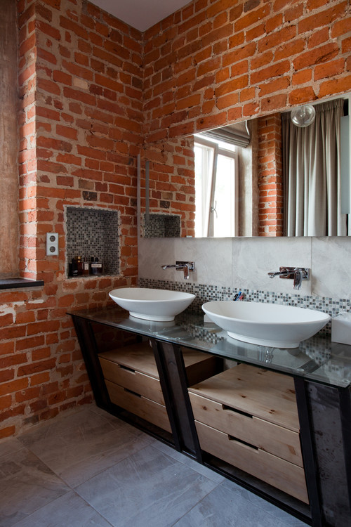 Urban Chic: Exposed Brick and Geometric Design