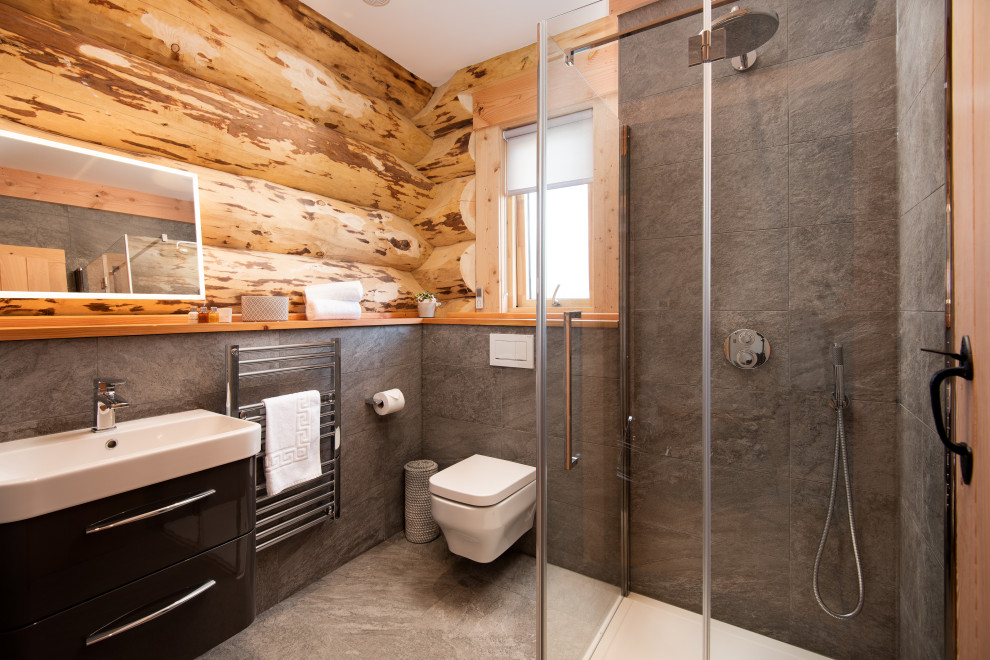 Photo of a rustic bathroom in Other.