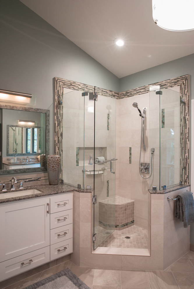 Los Altos Master Bath Transitional Bathroom San Francisco by IKB Design & Construction