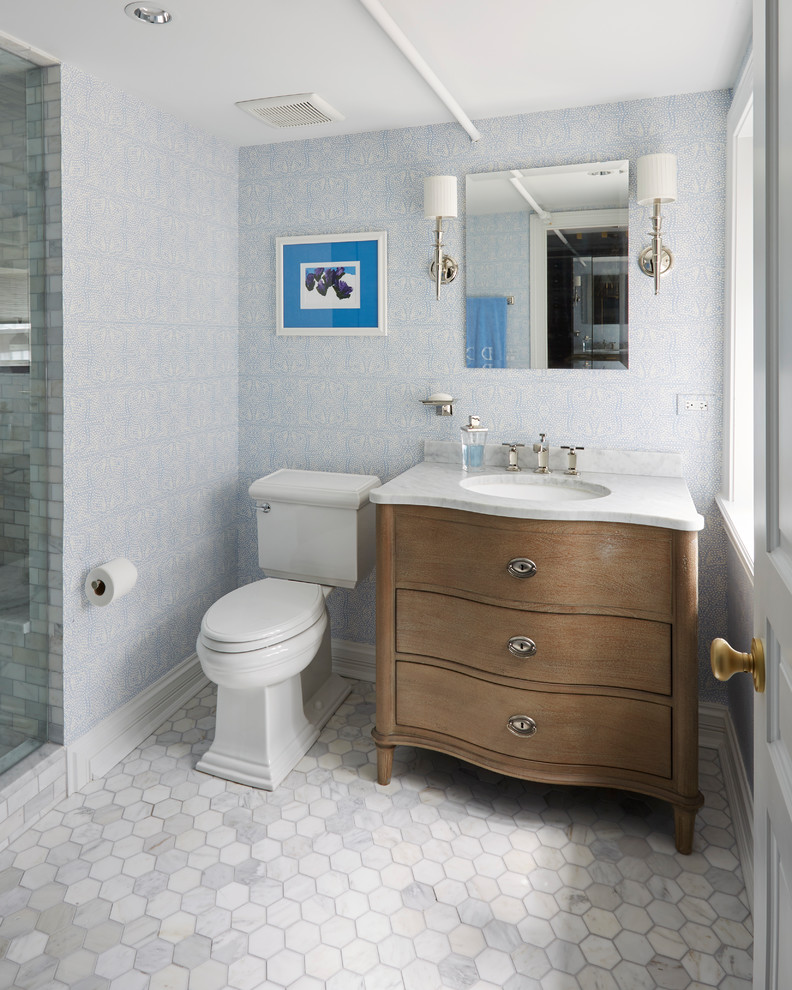 Lower Level Bath With Rh Vanity, Empire Rosette Bathroom Vanity