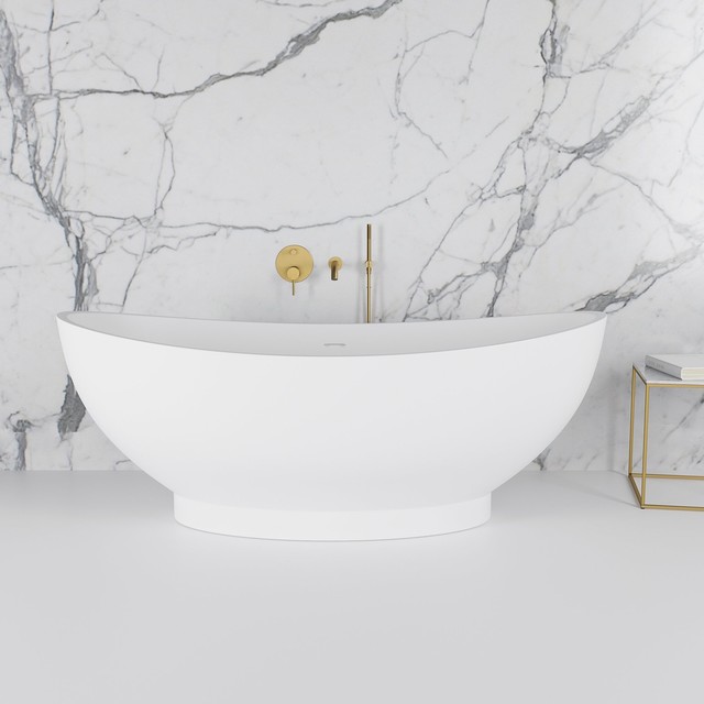 LUSSO STONE OASIS STONE RESIN FREESTANDING BATH 1795 Contemporary