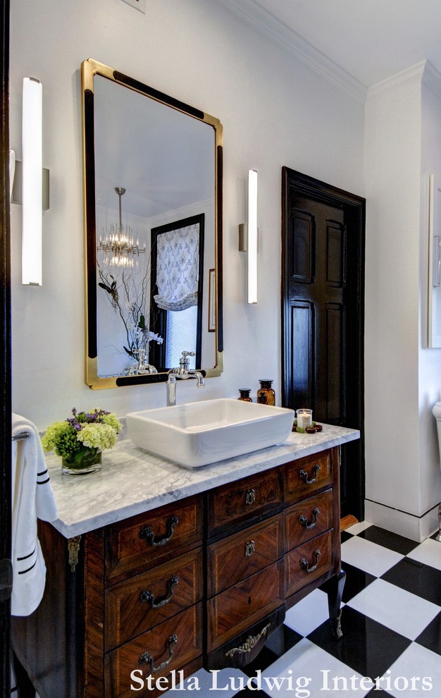 Luxurios Black and White Master Bathroom Renovation Contemporary