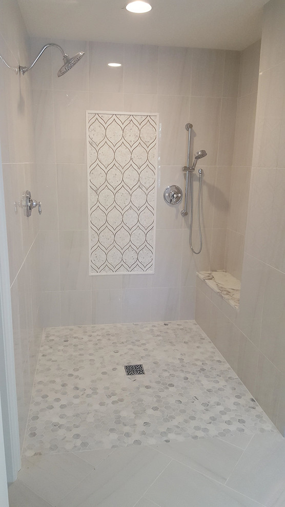 Luxurious Curbless Shower by Wardson Construction Traditional