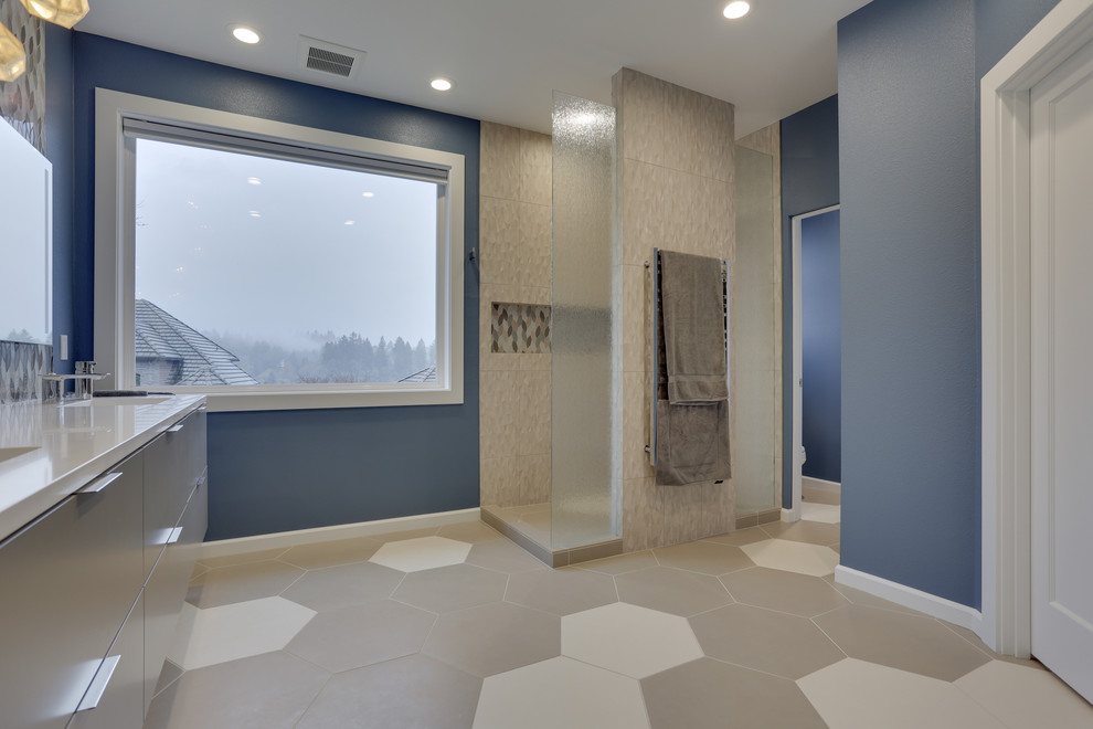 Luxurious Modern Master Bath Vancouver, WA Modern Bathroom