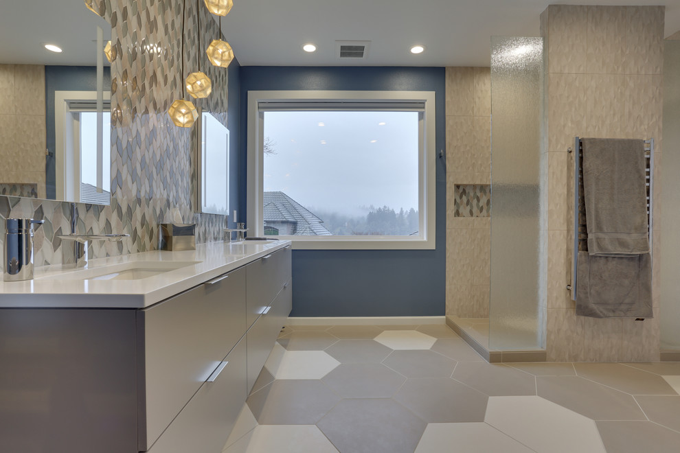 Luxurious Modern Master Bath Vancouver, WA Modern Bathroom Portland by Let's Remodel Houzz