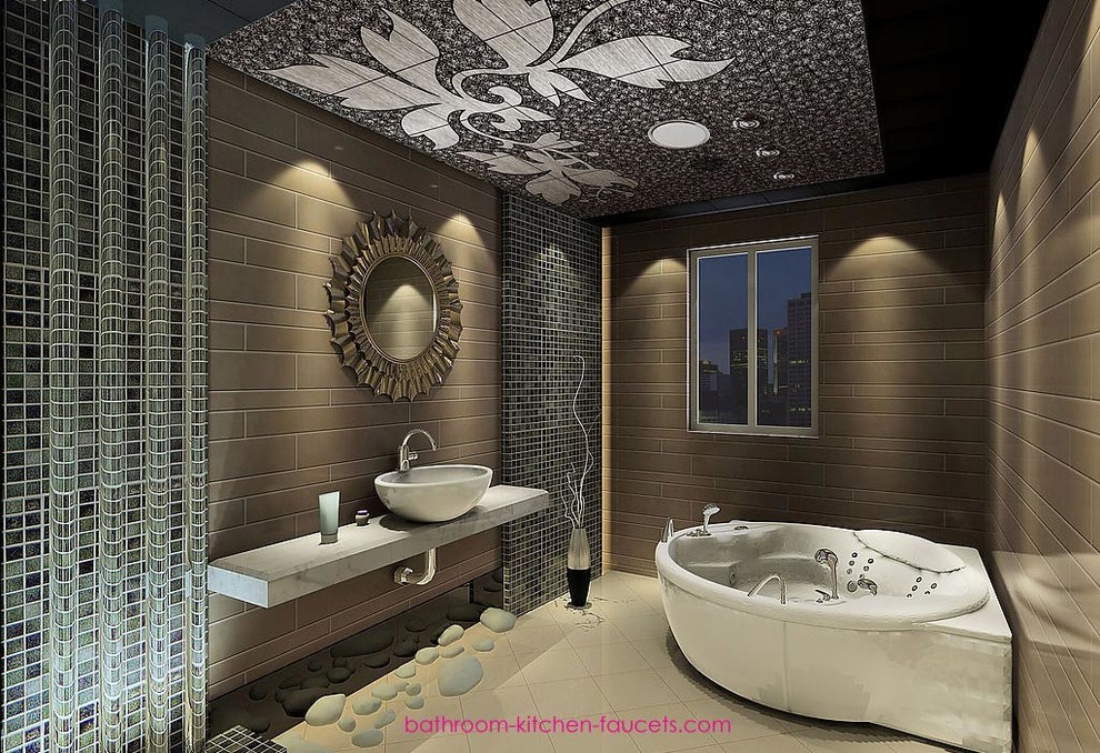 This is an example of a modern bathroom in New York.