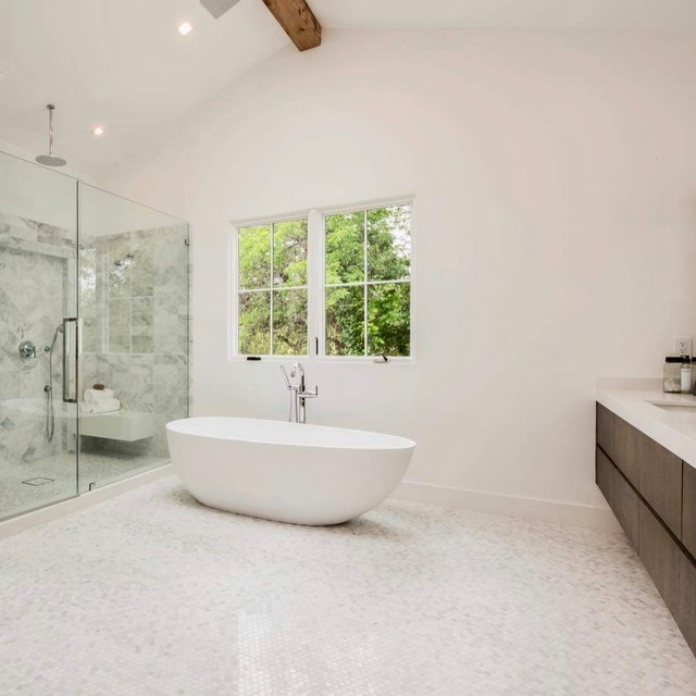 Custom luxury bathroom renovation in Los Angeles County - Contemporary -  Bathroom - Los Angeles - by America Green Builders