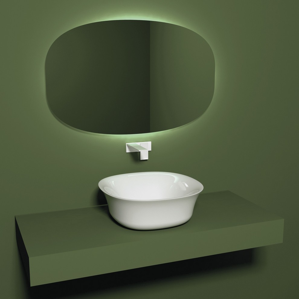Luxury Italian Ceramic Bathroom Wash Basin Flut by GSG Ceramic Design