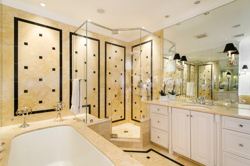 Luxury marble master bathroom Traditional Bathroom Boston by