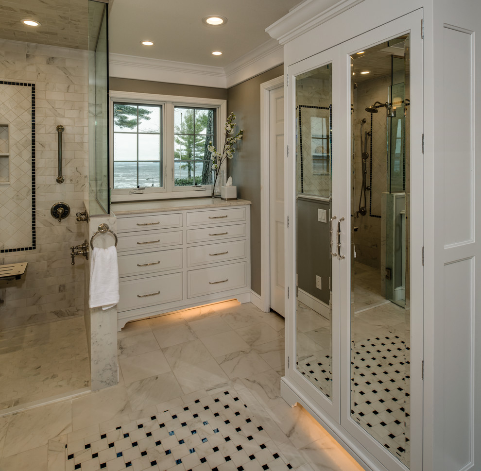 Luxury Master Bathroom Meets Aging In Place Traditional Bathroom Other by Petoskey