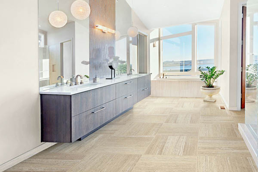 Luxury Vinyl Contemporary Bathroom Indianapolis by Comfort