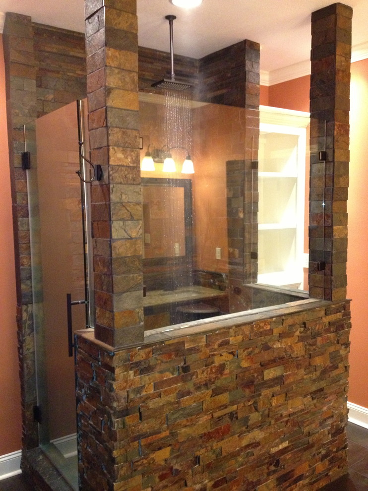 Man Cave Shower Remodel Mediterranean Bathroom Other by Falcon Development Houzz