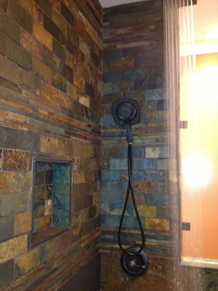 Man Cave Shower Remodel Mediterranean Bathroom Other by Falcon Development Houzz