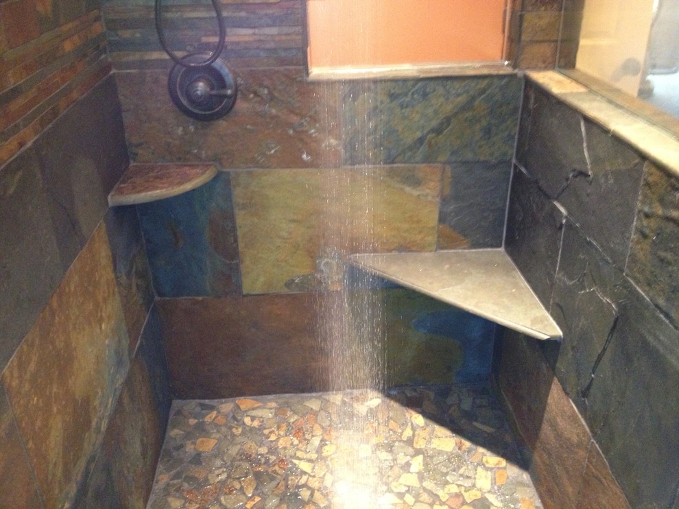 Man Cave Shower Remodel Mediterranean Bathroom Other by Falcon Development Houzz