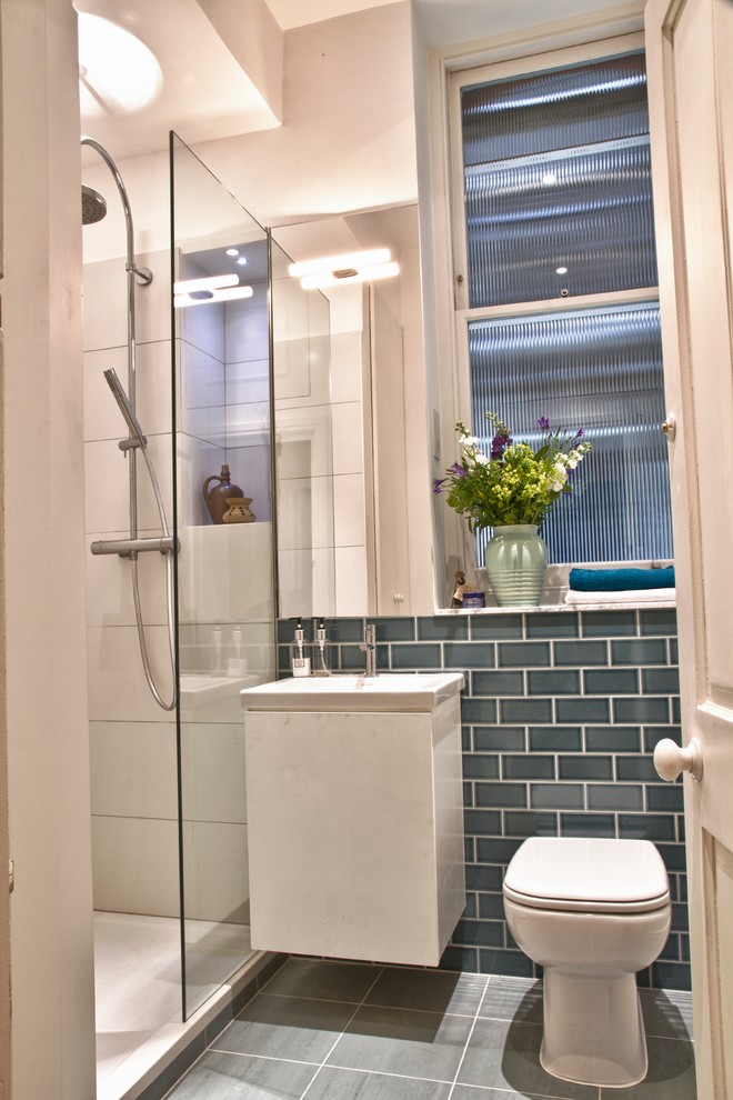Inspiration for a contemporary bathroom remodel in London