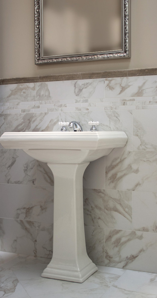 Marble Look Porcelain Tile Bathroom Tile Design Collection Series
