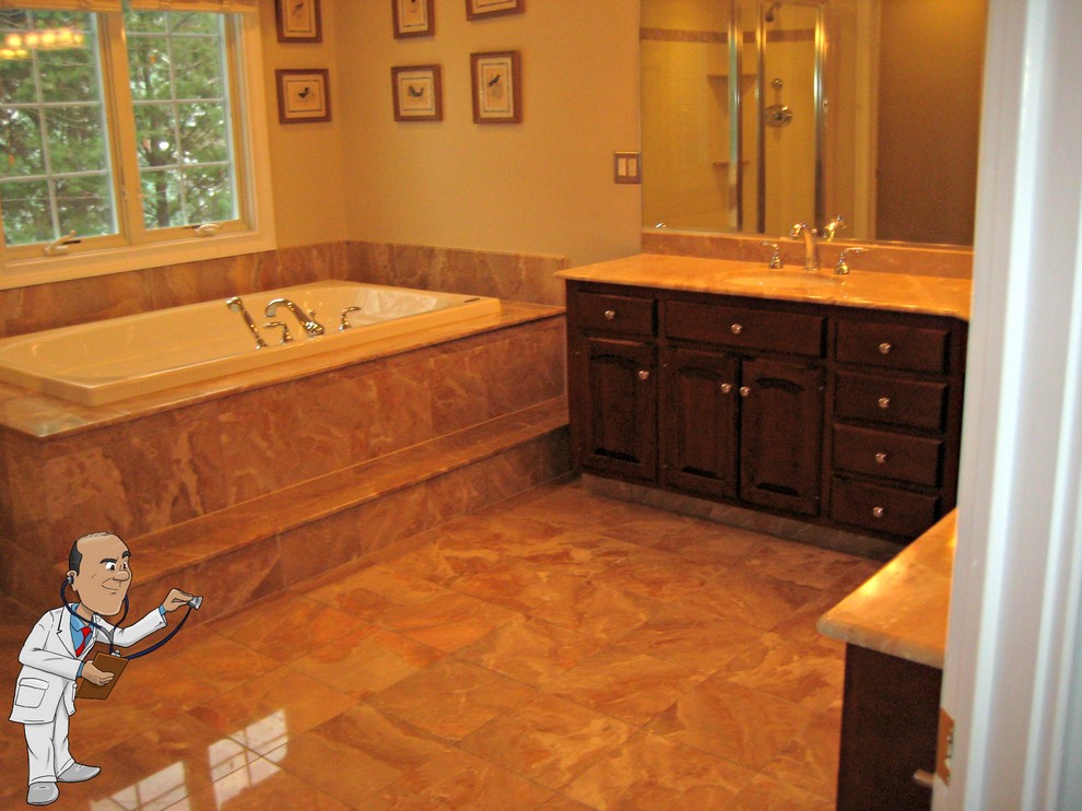 Marble Polishing, Stone Restoration Mediterranean Bathroom New