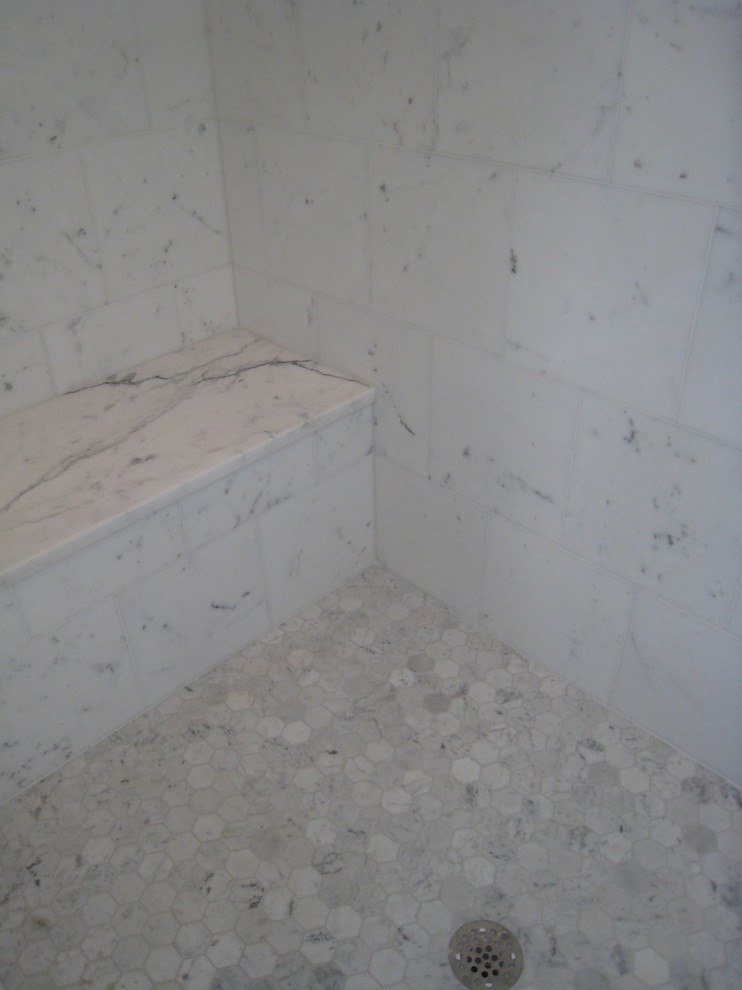 Marble Shower Tile Traditional Bathroom Philadelphia by