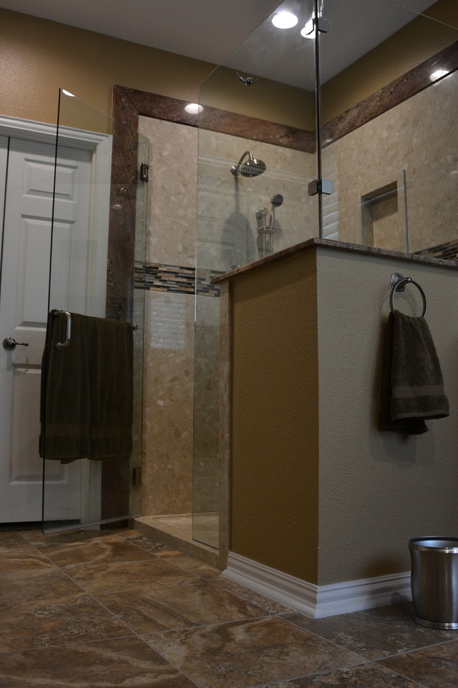 Marble Slab Shower Walls Transitional Bathroom Dallas by DFW Shower Shop Houzz