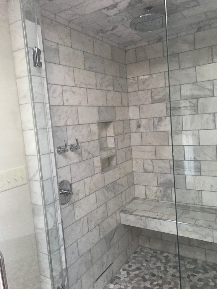 Marble Steam Shower Méditerranéen Salle de Bain Atlanta par Emrich Designer Kitchens and