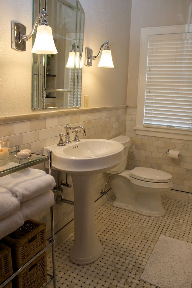 Marble Subway Tile Bathroom - Traditional - Bathroom - Milwaukee - by ...